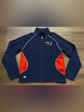 Reebok NFL New England Patriots Zip Up Fleece Women’s size Large